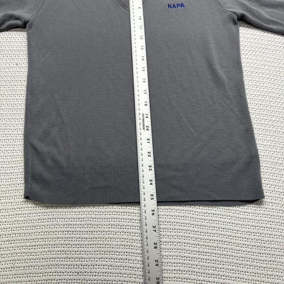 Vintage Napa Auto Parts Employee Sweater V-Neck Embroidered Logo Fit Mens Small - Picture 8 of 10